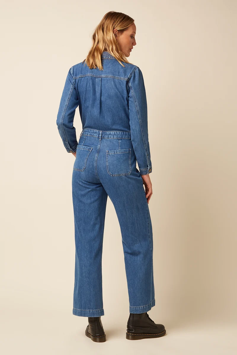 Tania Jumpsuit Stone Denim