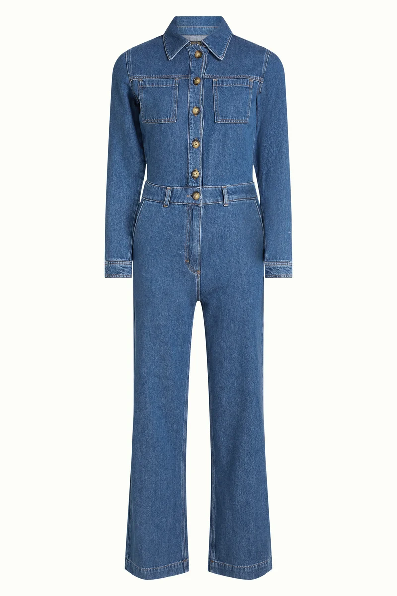 Tania Jumpsuit Stone Denim