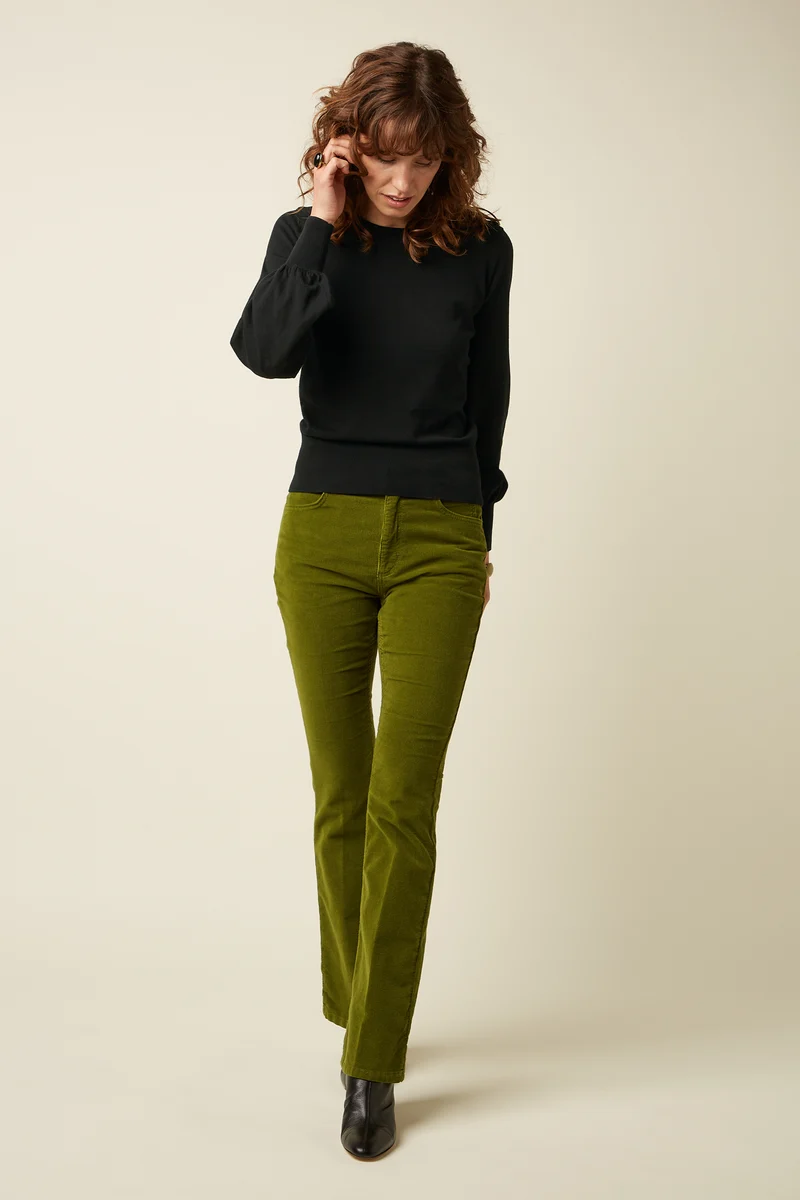 Tammy Flared Pants Baby Cord