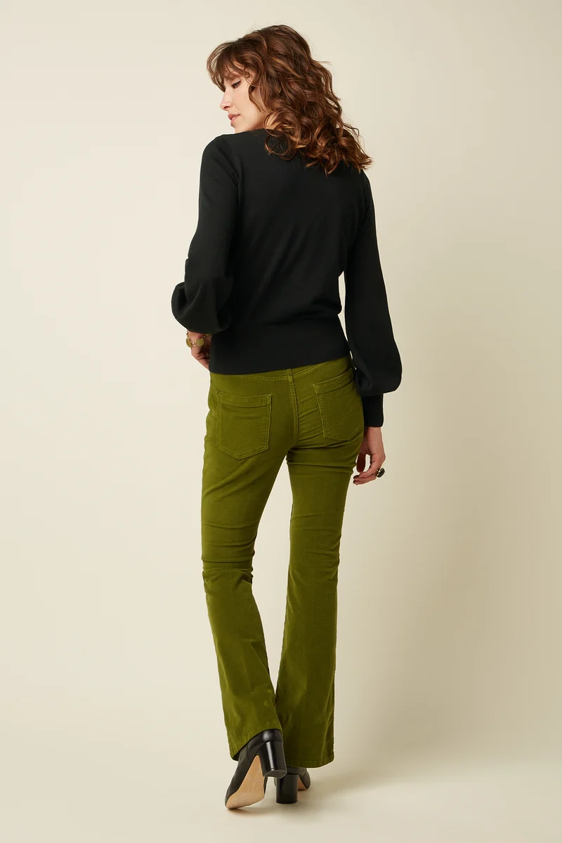 Tammy Flared Pants Baby Cord