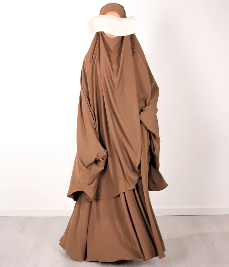 Anisah 2-teiliges Farasha-Set – Taupe