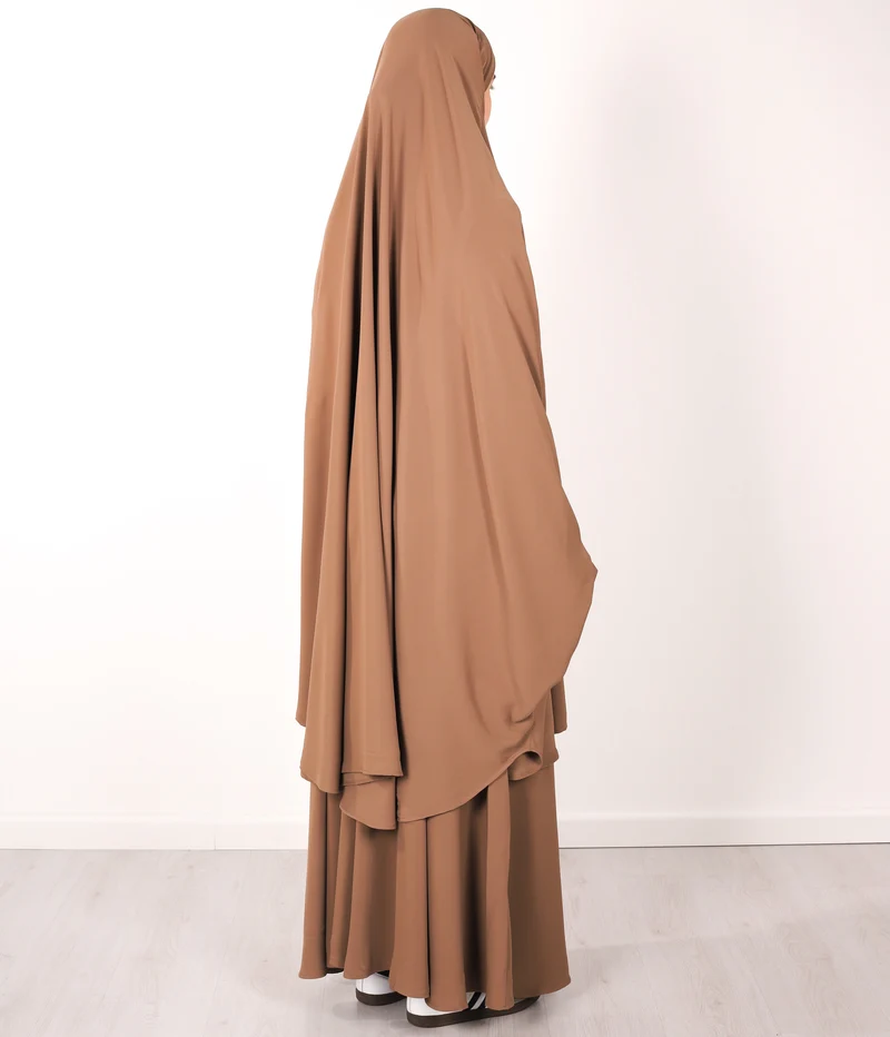 Anisah 2-teiliges Farasha-Set – Taupe
