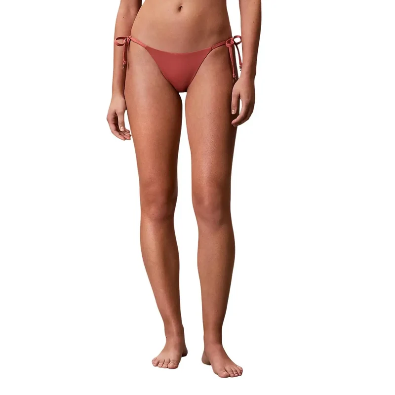 Calvin Klein Jeans Damen-Bikinihose mit orangefarbenen Streifen