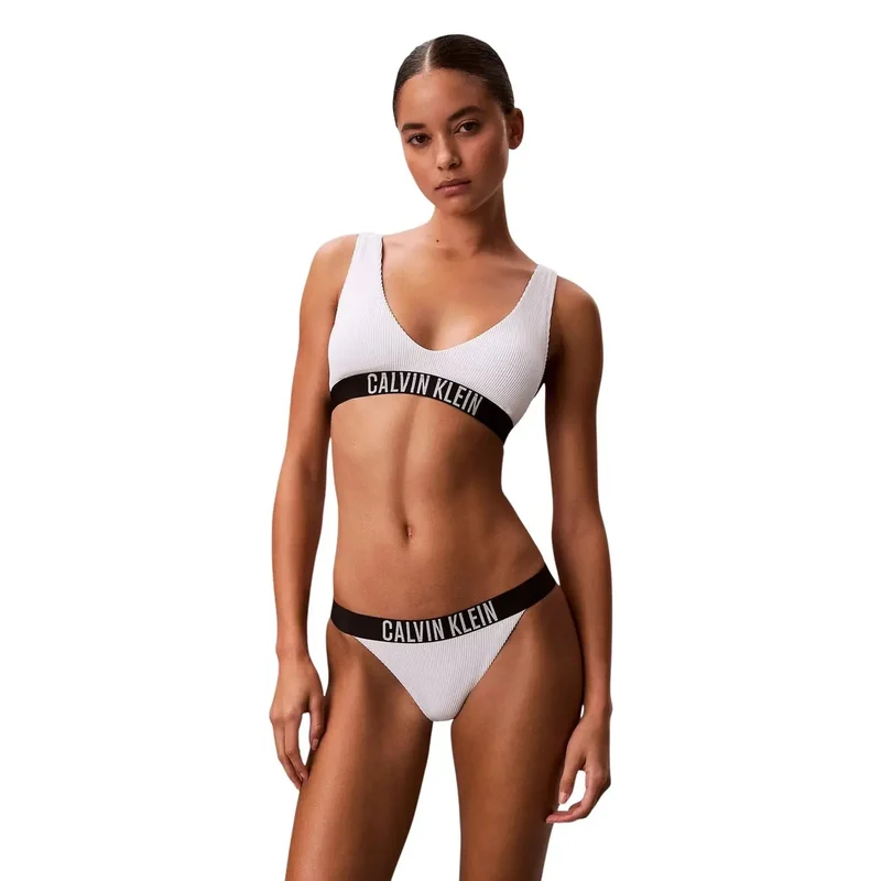 Calvin Klein Jeans Damen Weiße Nylon Brasilianische Strandmode