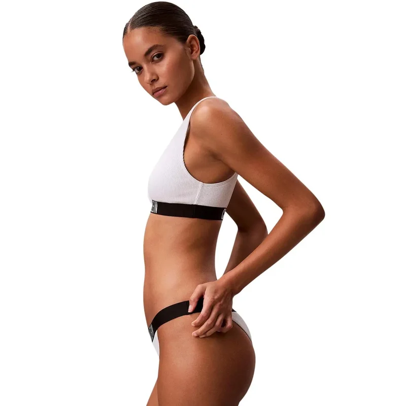 Calvin Klein Jeans Damen Weiße Nylon Brasilianische Strandmode