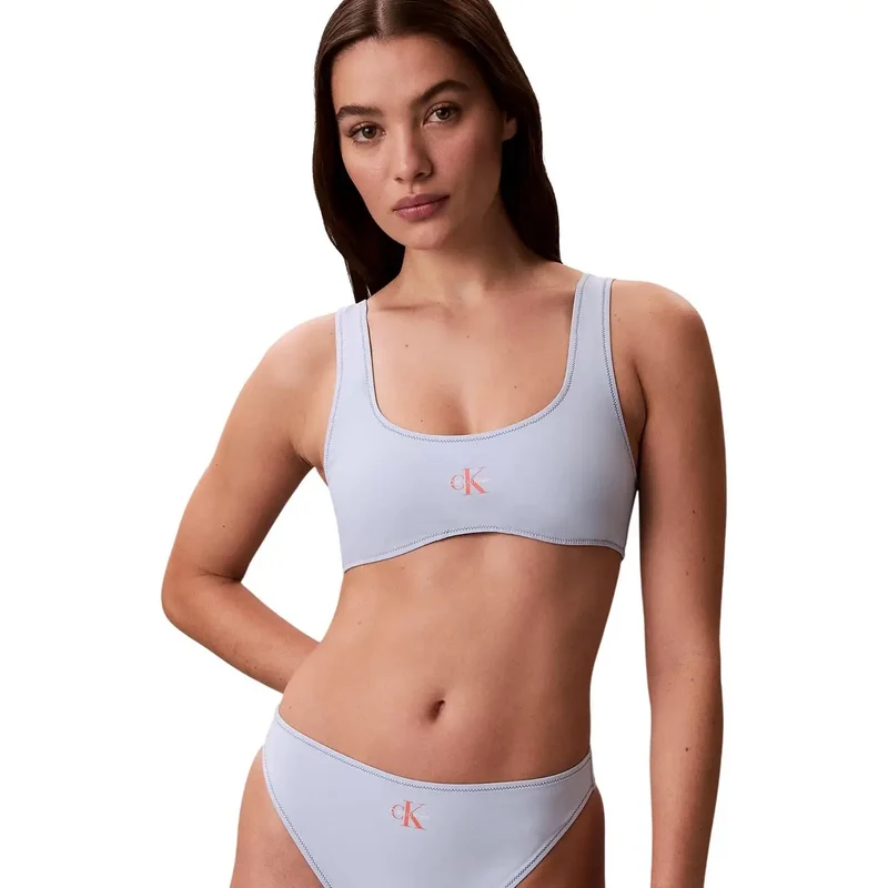 Calvin Klein Damen-Strand-Bralette Hellblau