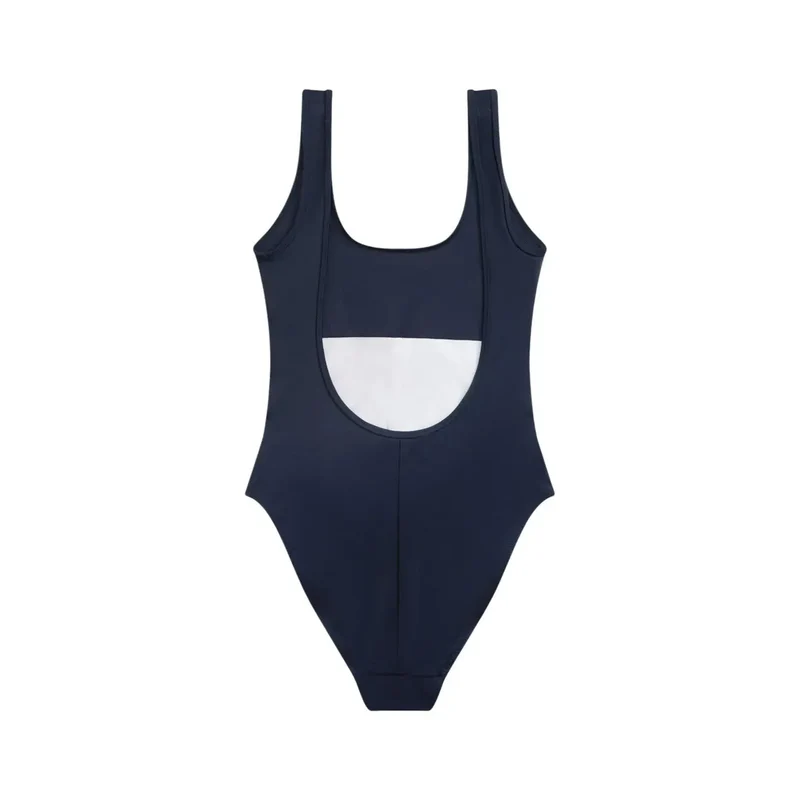Tommy Hilfiger Damen Strandbekleidung aus blauem Nylon mit Rundhalsausschnitt