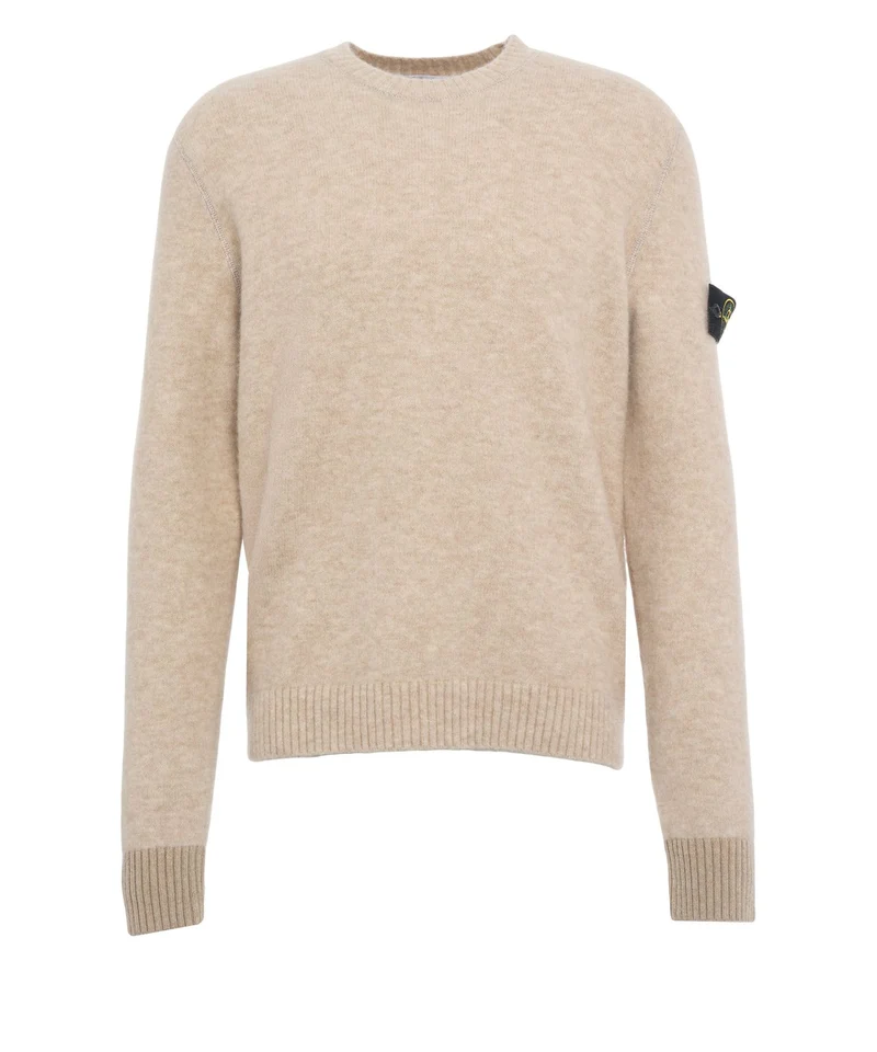 Maglione in alpaca con patch logo