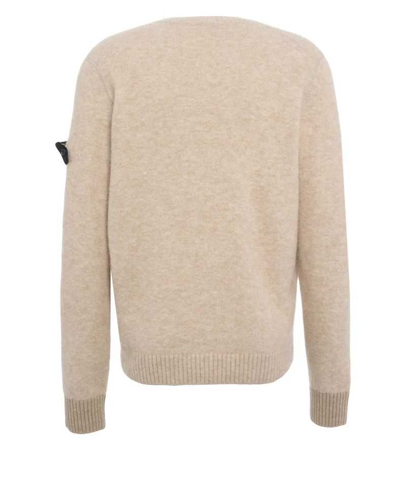 Maglione in alpaca con patch logo