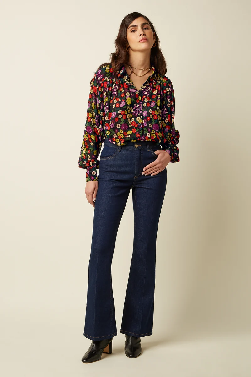 Tammy Flare Pants Onyx Denim