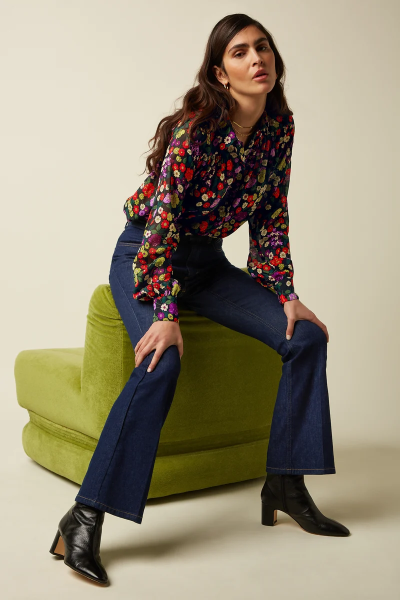Tammy Flare Pants Onyx Denim