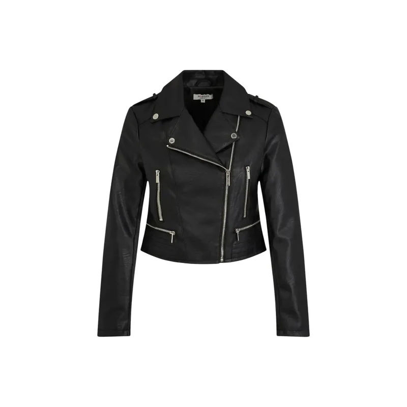Morgan De Toi Damen-Blazer aus Kunstleder, schwarz, Polyurethan