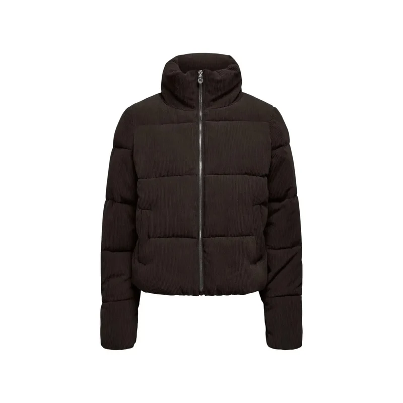 Only Damen-Blazer aus braunem Cord, Steppjacke aus Polyester