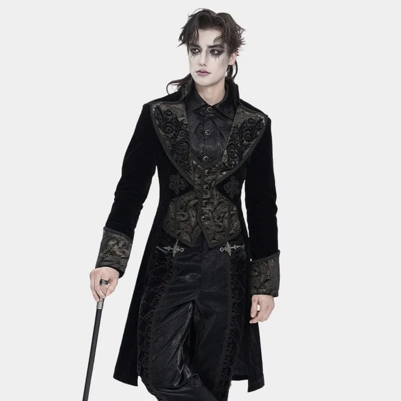 Gothic-Herrenjacke mit einreihigem Revers