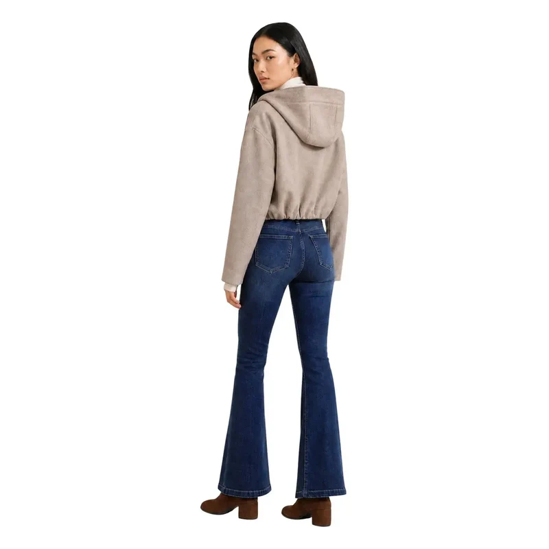 Choral Damen-Rollkragenblazer aus Wollmischung, Beige