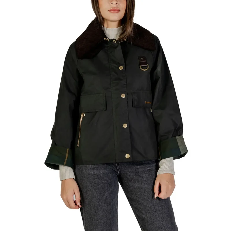 Barbour Damen-Blazer aus Wachs, grün, aus Baumwolle, Herbstjacke