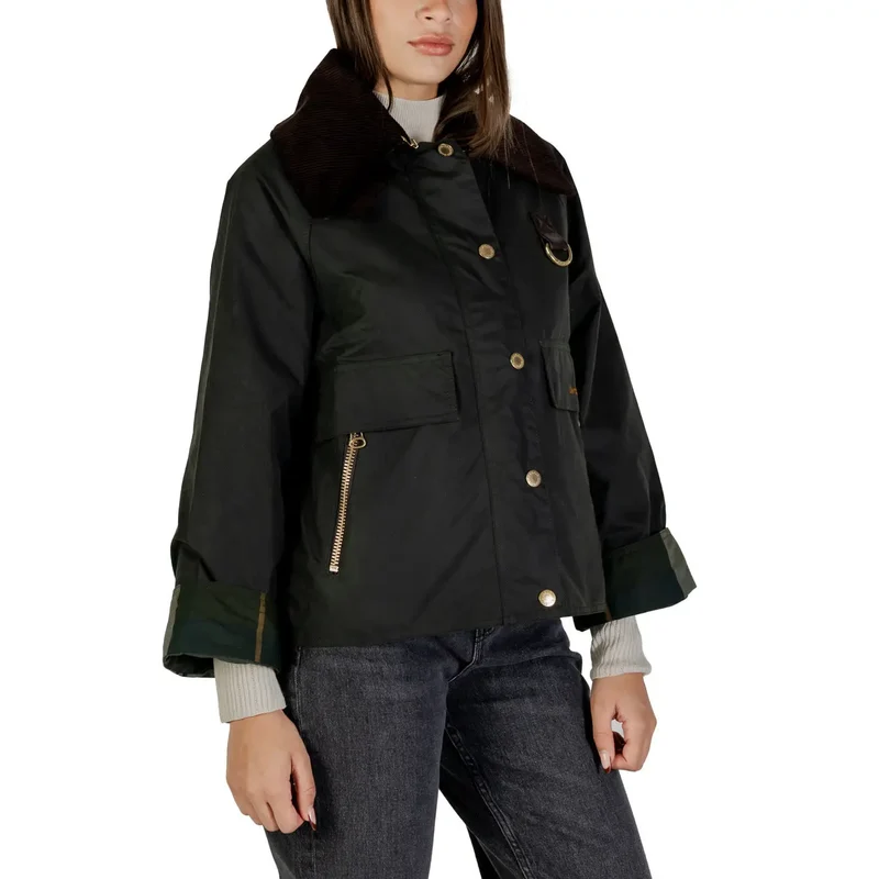 Barbour Damen-Blazer aus Wachs, grün, aus Baumwolle, Herbstjacke