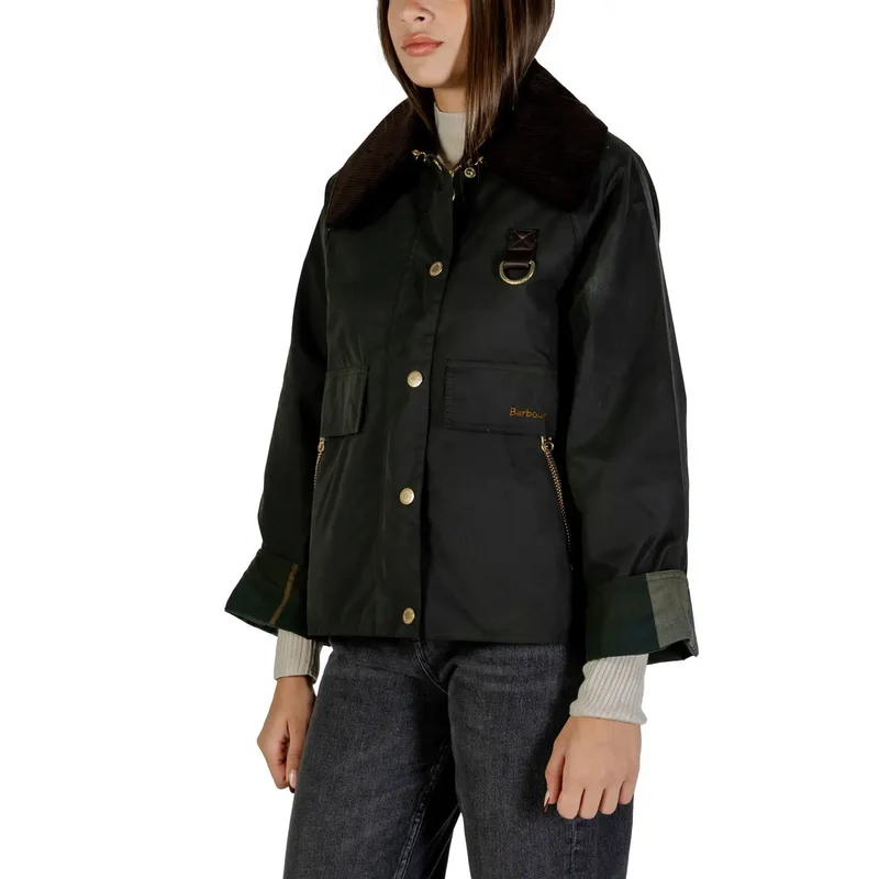 Barbour Damen-Blazer aus Wachs, grün, aus Baumwolle, Herbstjacke