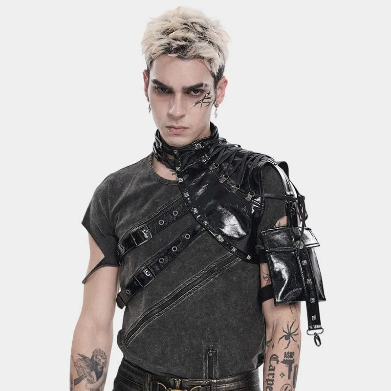 Punk-Körpergeschirr für Herren mit asymmetrischen Schnallen