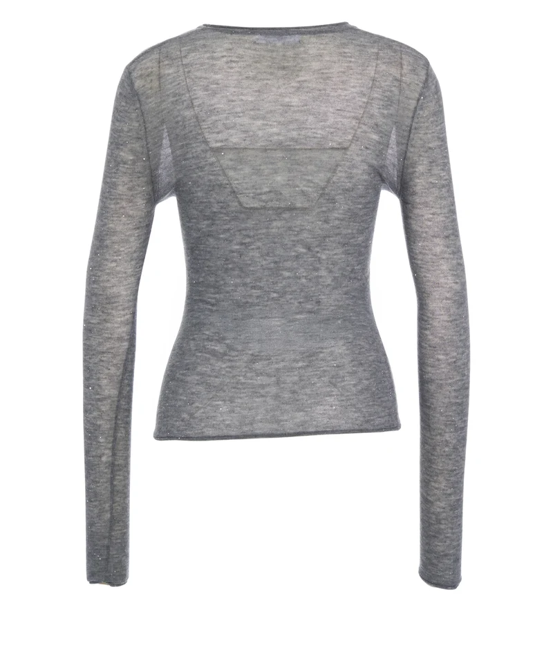 Maglia a maniche lunghe con paillettes