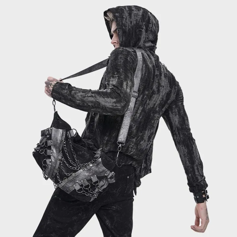 Punk-Tasche für Herren mit mehreren Lagen und Ketten