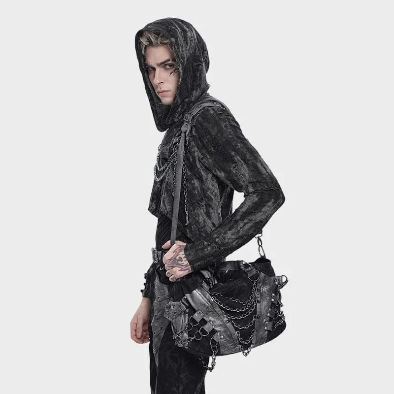 Punk-Tasche für Herren mit mehreren Lagen und Ketten