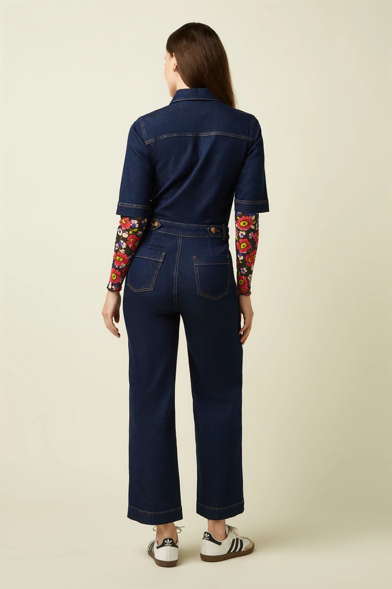 Zip Jumpsuit Onyx Denim
