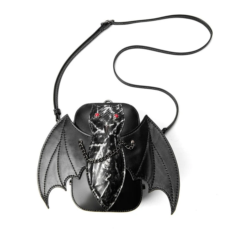 Unisex Punk Fledermaus-Kettentasche