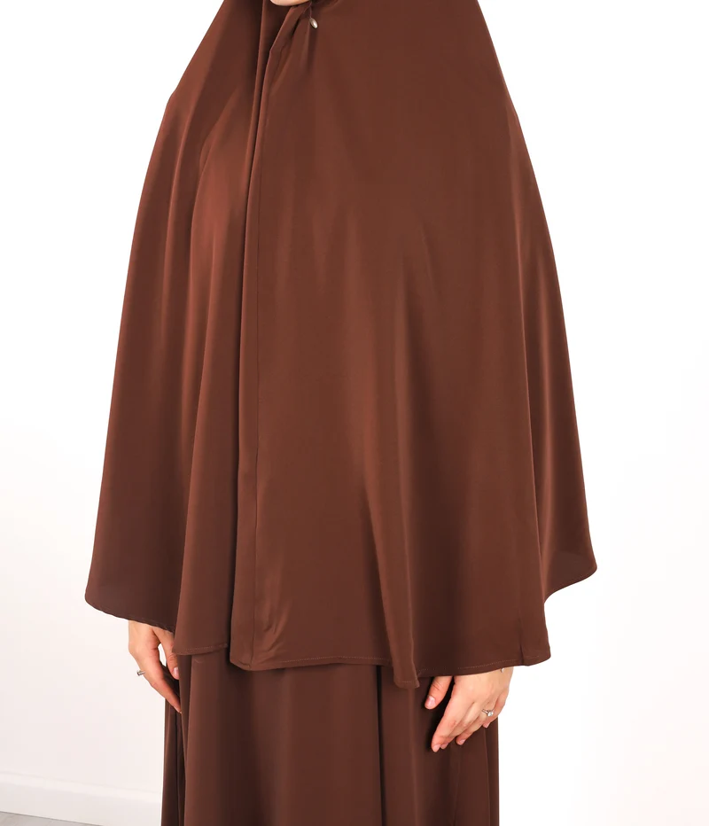 Anisah Klassischer Hüft-Khimar - Braun