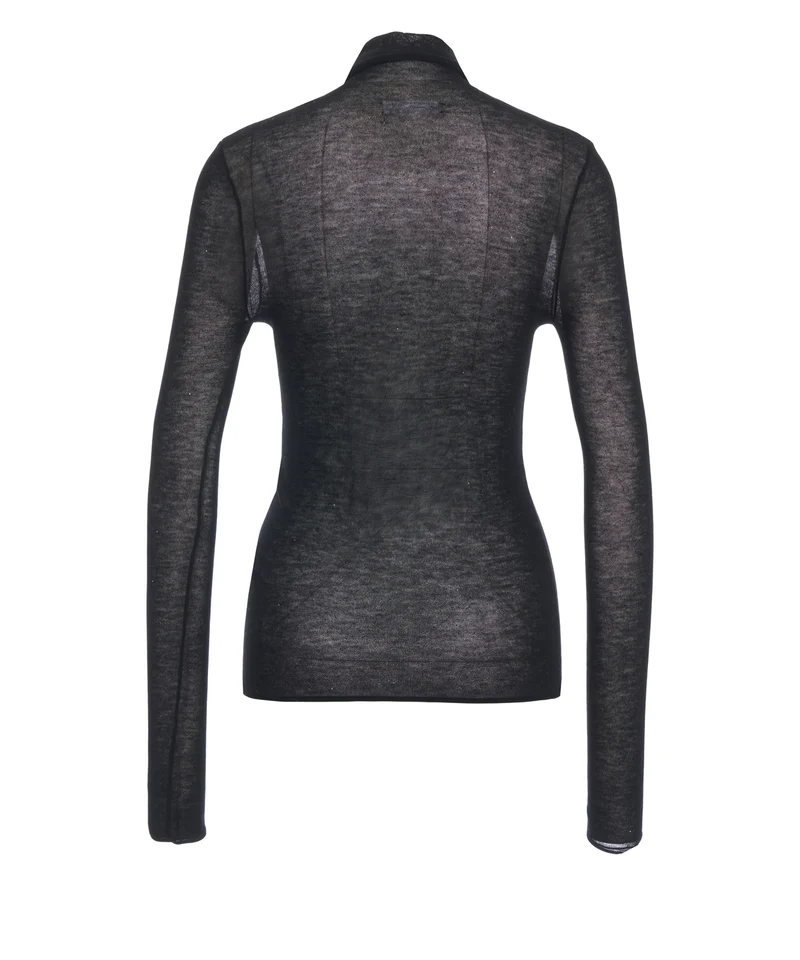 Maglione a dolcevita con paillettes