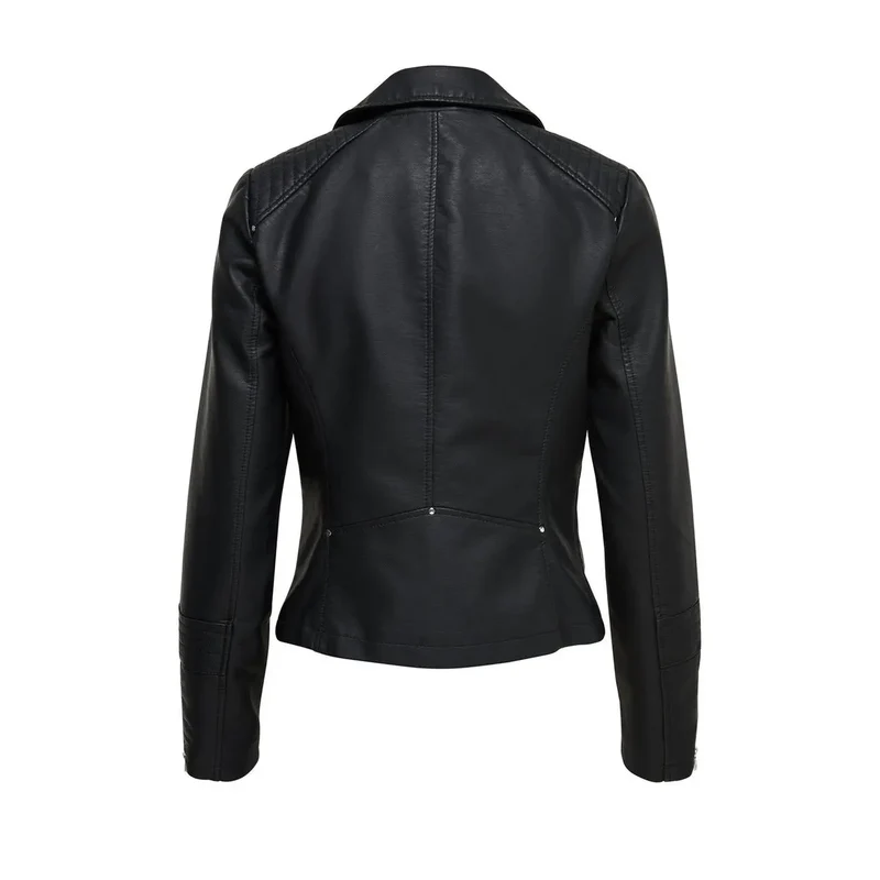 Only Schwarzer Damenblazer mit Reißverschluss aus Polyester-Polyurethan
