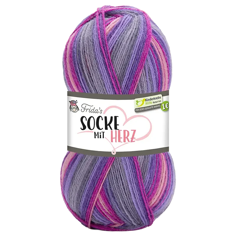 Socke mit Herz 🩷 Sockenwolle
