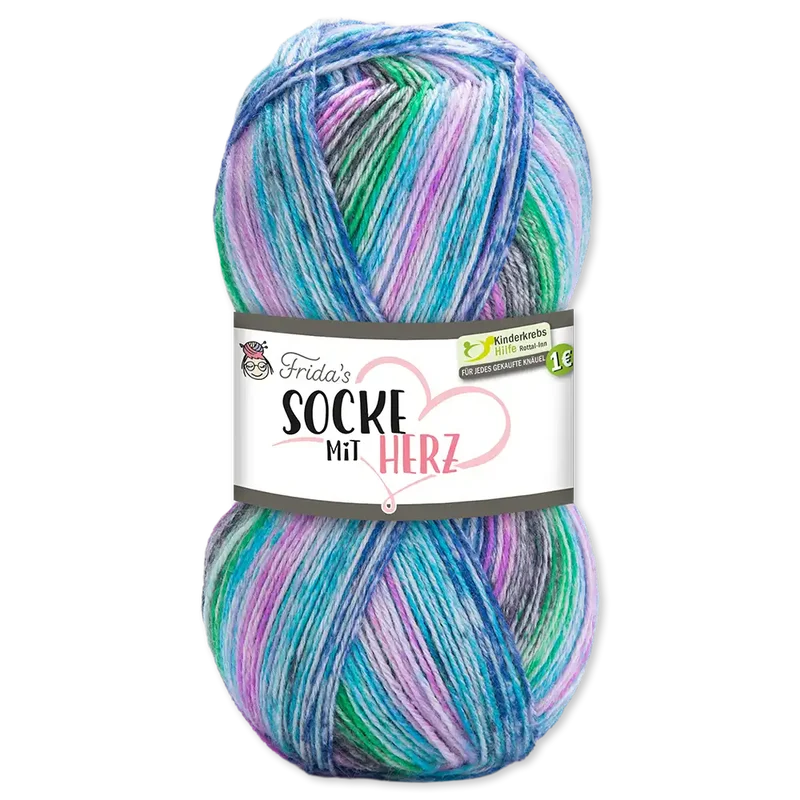 Socke mit Herz 🩷 Sockenwolle