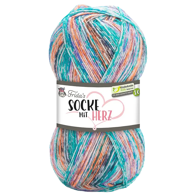 Socke mit Herz 🩷 Sockenwolle