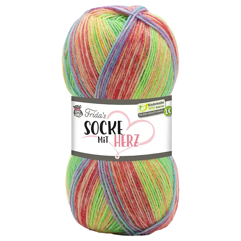 Socke mit Herz 🩷 Sockenwolle