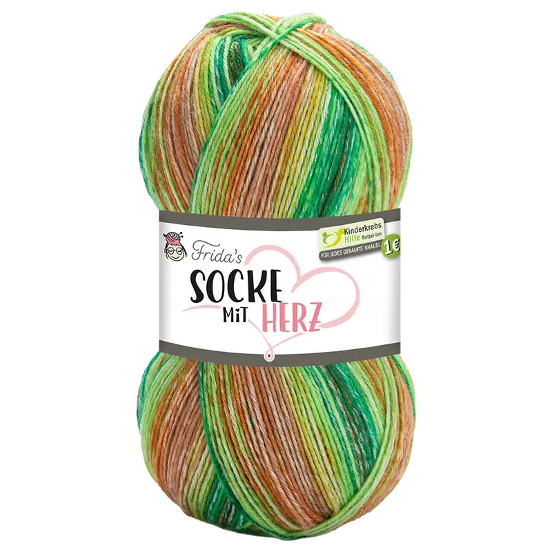 Socke mit Herz 🩷 Sockenwolle