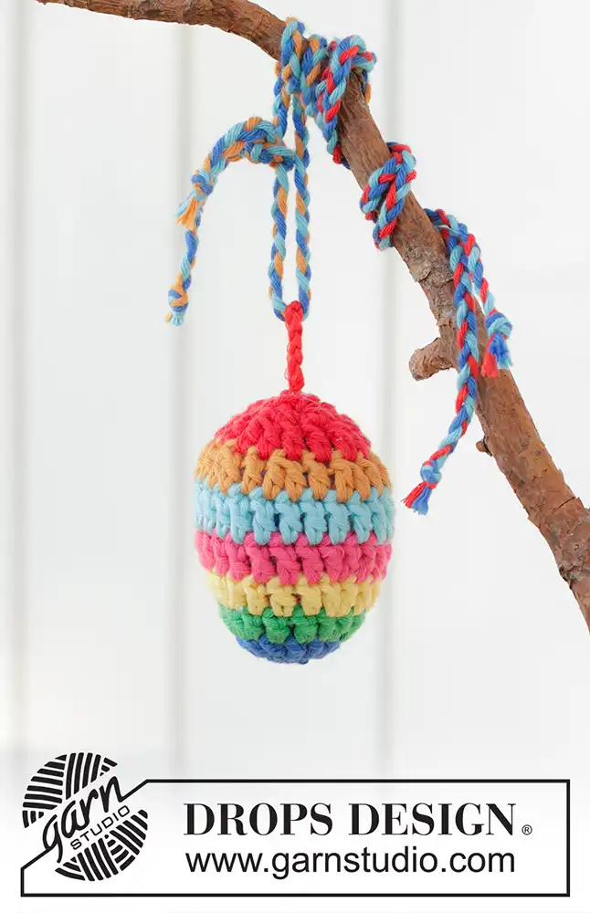 Anhänger Easter Eggs gestreift (Häkelset)