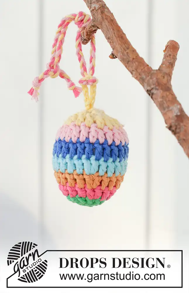 Anhänger Easter Eggs gestreift (Häkelset)