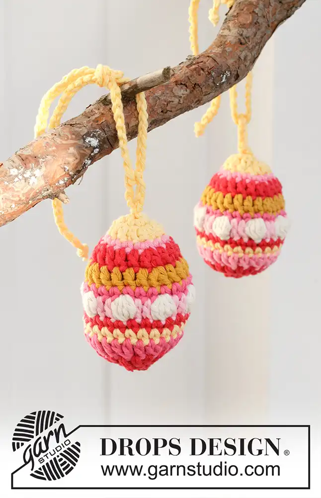 Anhänger Easter Eggs mit Noppen (Häkelset)