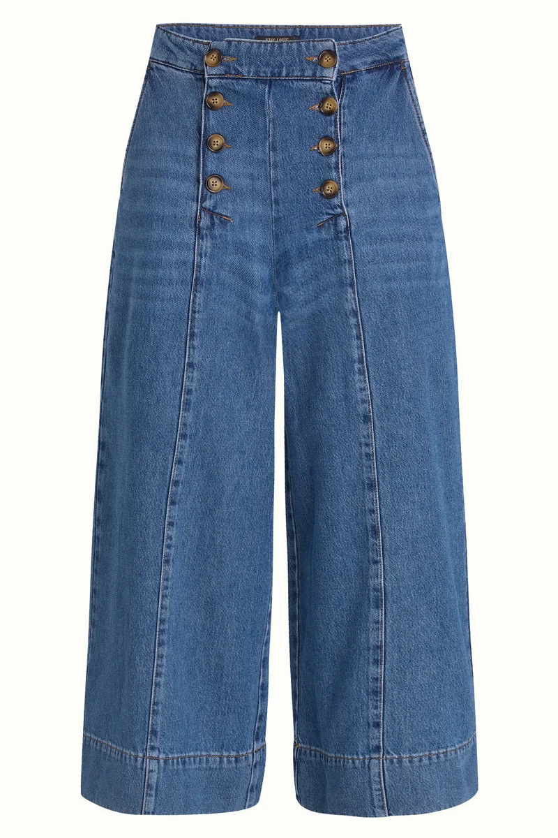 Melody Sailor Culotte Stone Denim