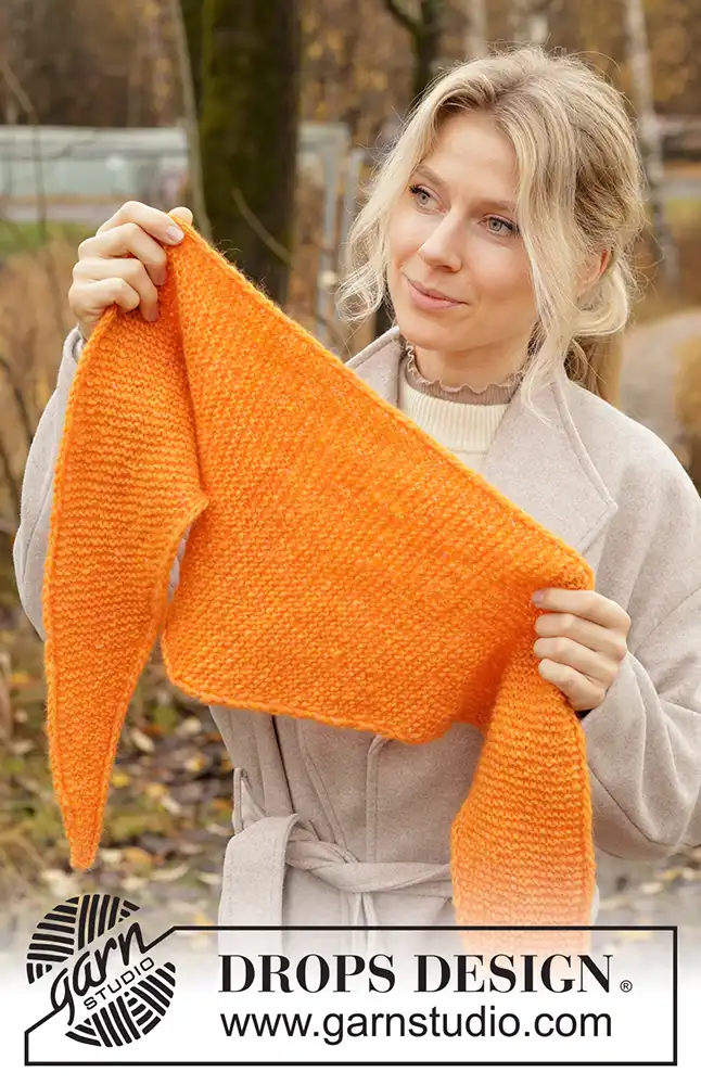 Dreieckstuch Cantaloupe Shawl (Strickset)