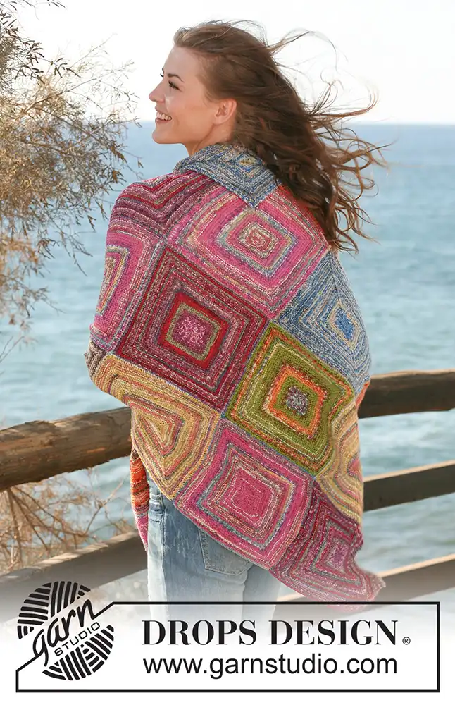 Dreieckstuch Square Dance (Strickset)