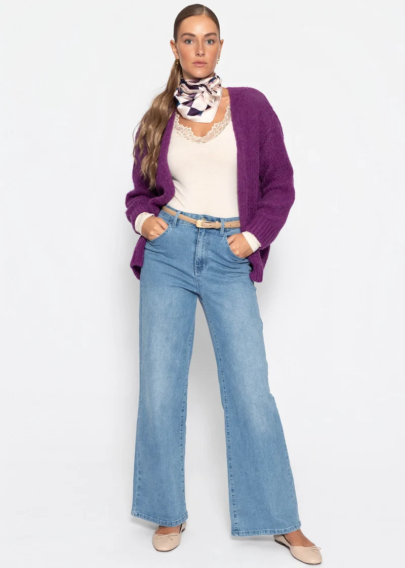 Oversize Cardigan - plum
