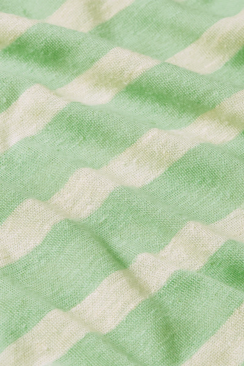 Aria Knot Shirt Marsy Linen Stripe