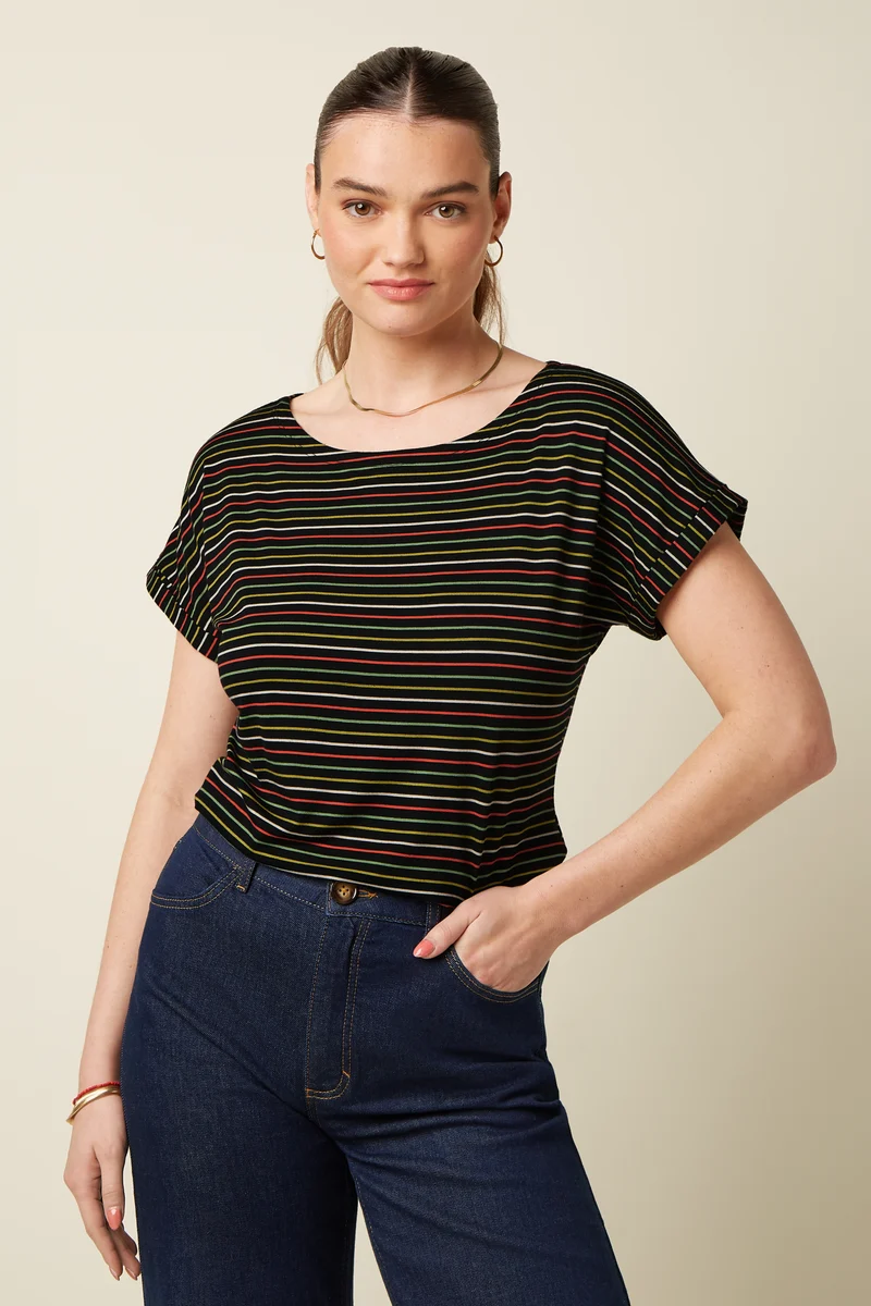 Aria Top Menchini Stripe