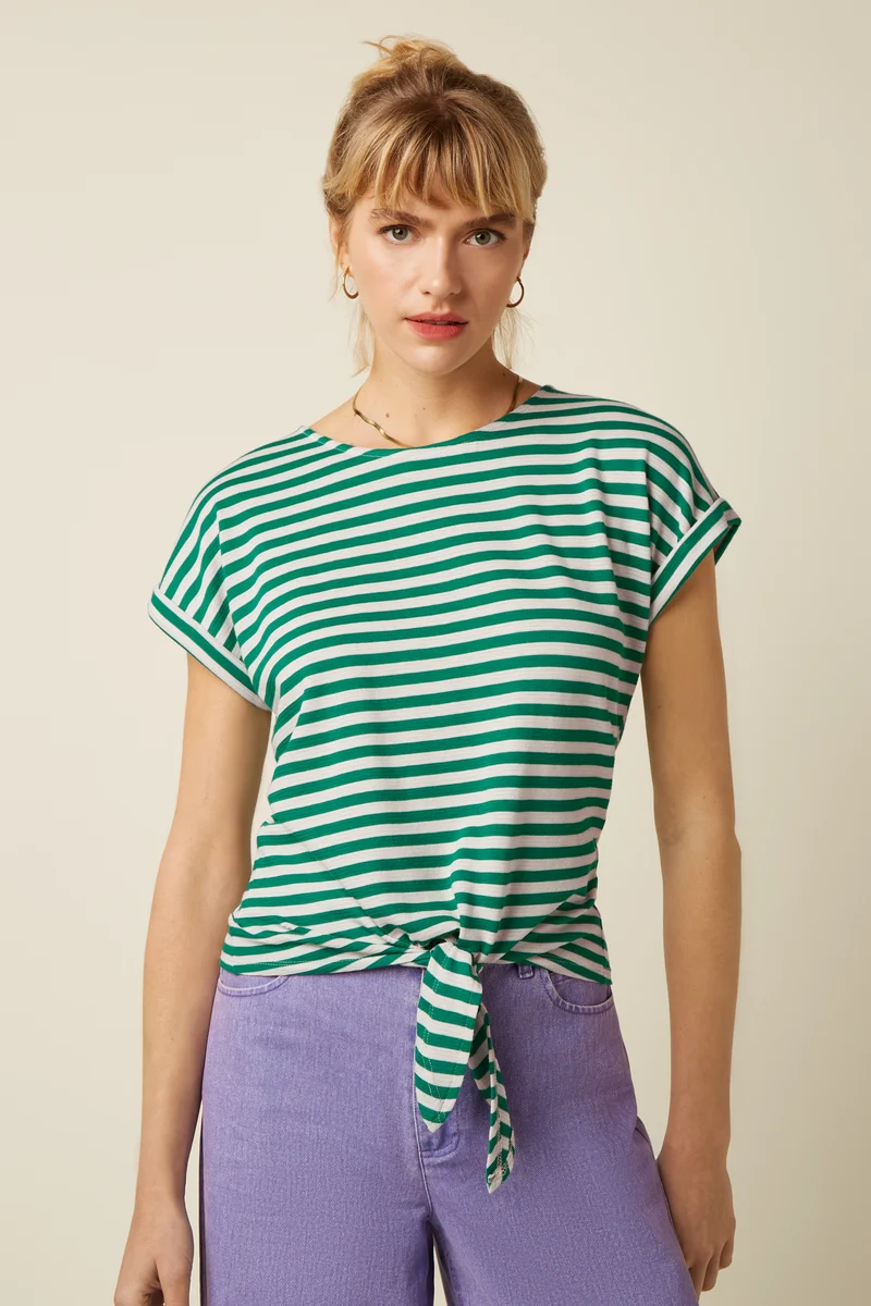 Aria Knot Shirt Chopito Stripe