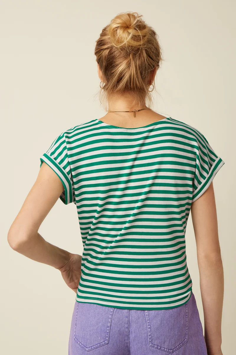 Aria Knot Shirt Chopito Stripe