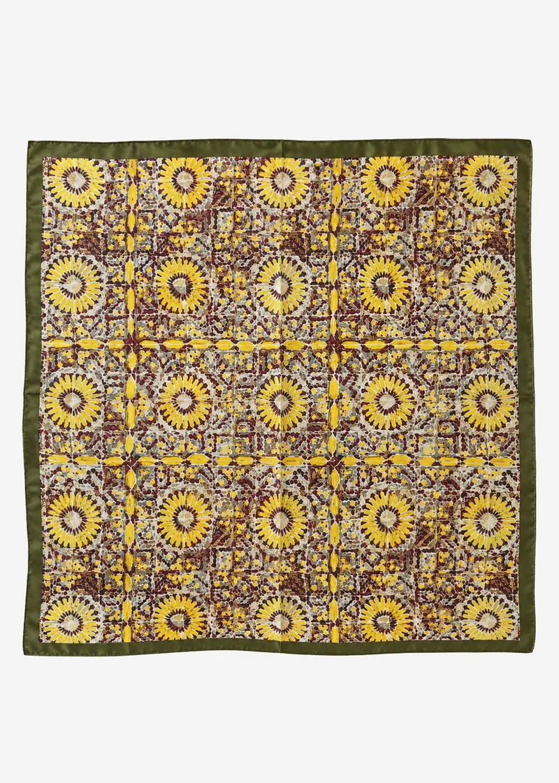 Halstuch mit Mosaik-Print - khaki