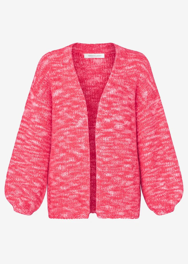 Zweifarbiger Cardigan - pink