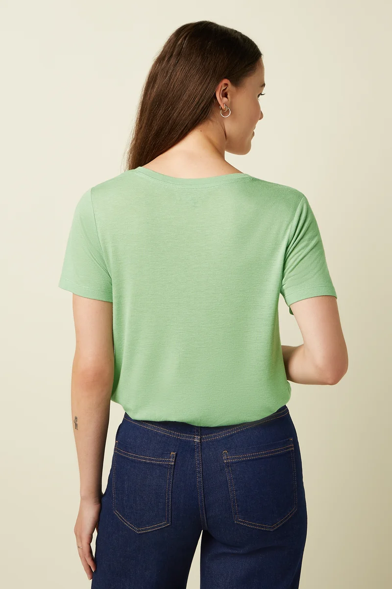 V-Neck Top Marsy Linen